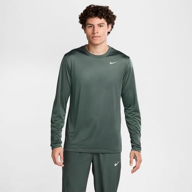  Nike Dri-Fit Legend Erkek Yeşil Uzun Kollu T-Shirt