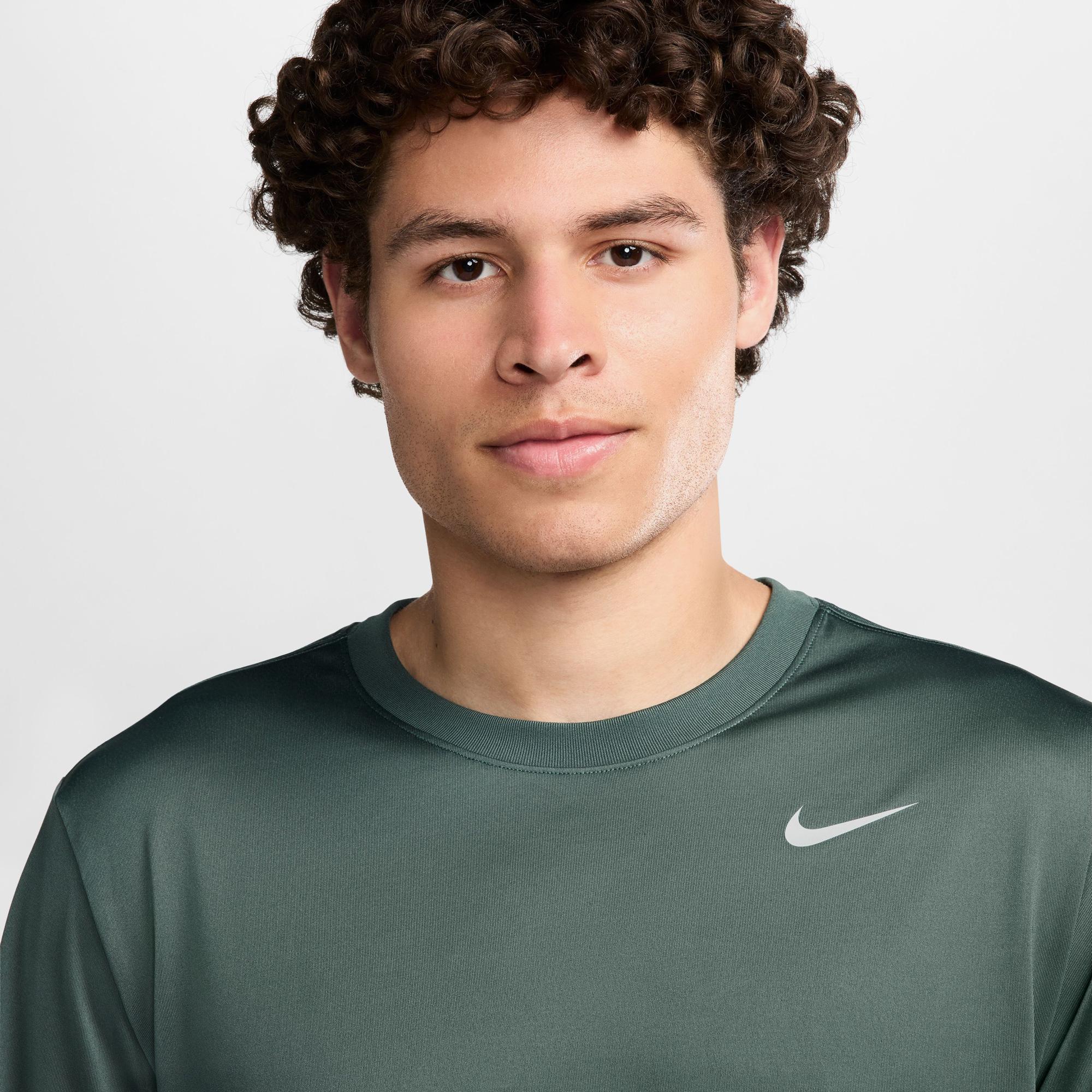 Nike Dri-Fit Legend Erkek Yeşil Uzun Kollu T-Shirt