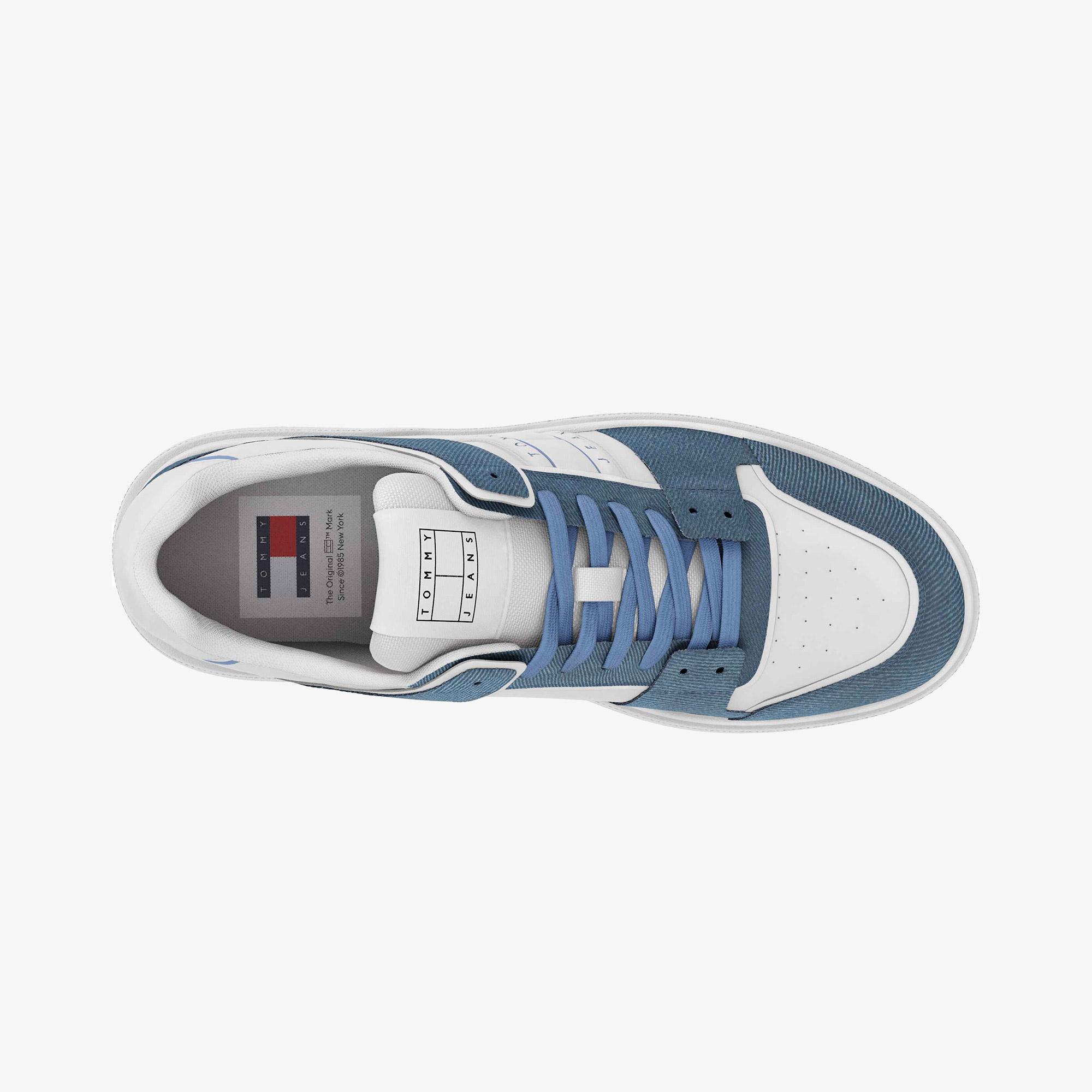 Tommy Jeans The Brooklyn Denim Leather Kadın Mavi Spor Ayakkabı