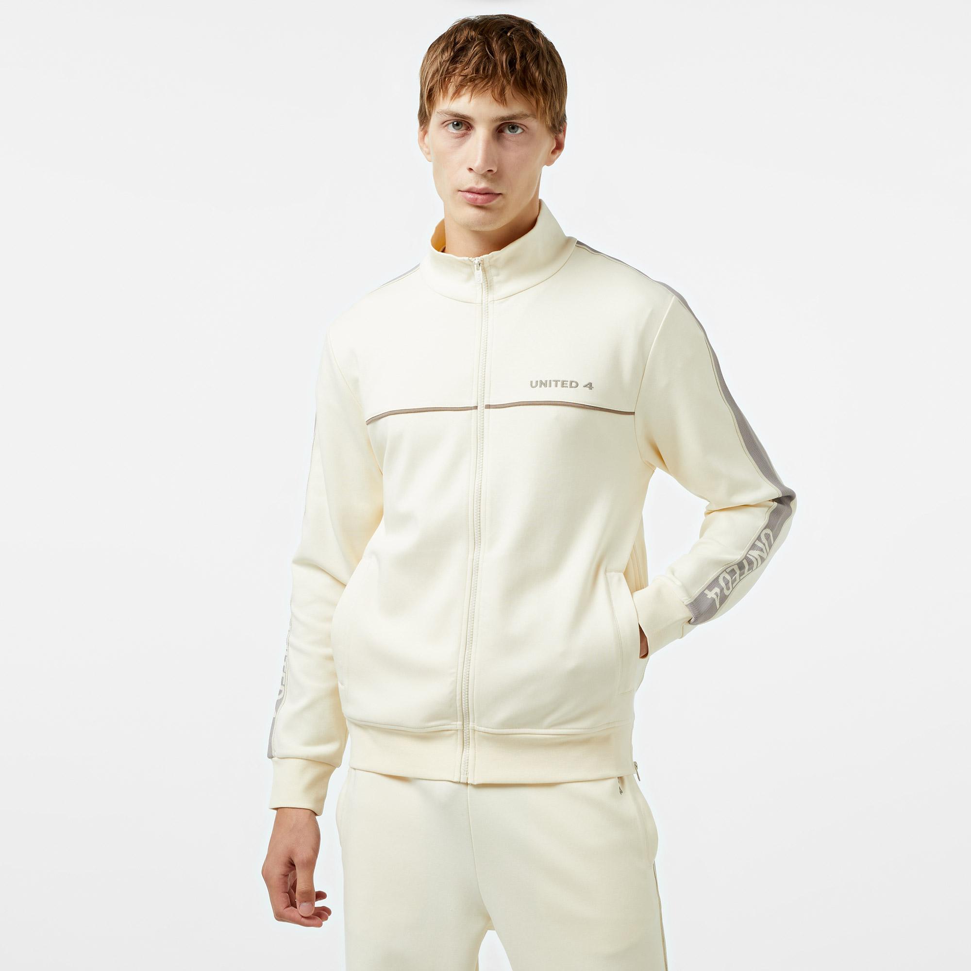 UNITED4 Erkek Krem Eşofman Üstü