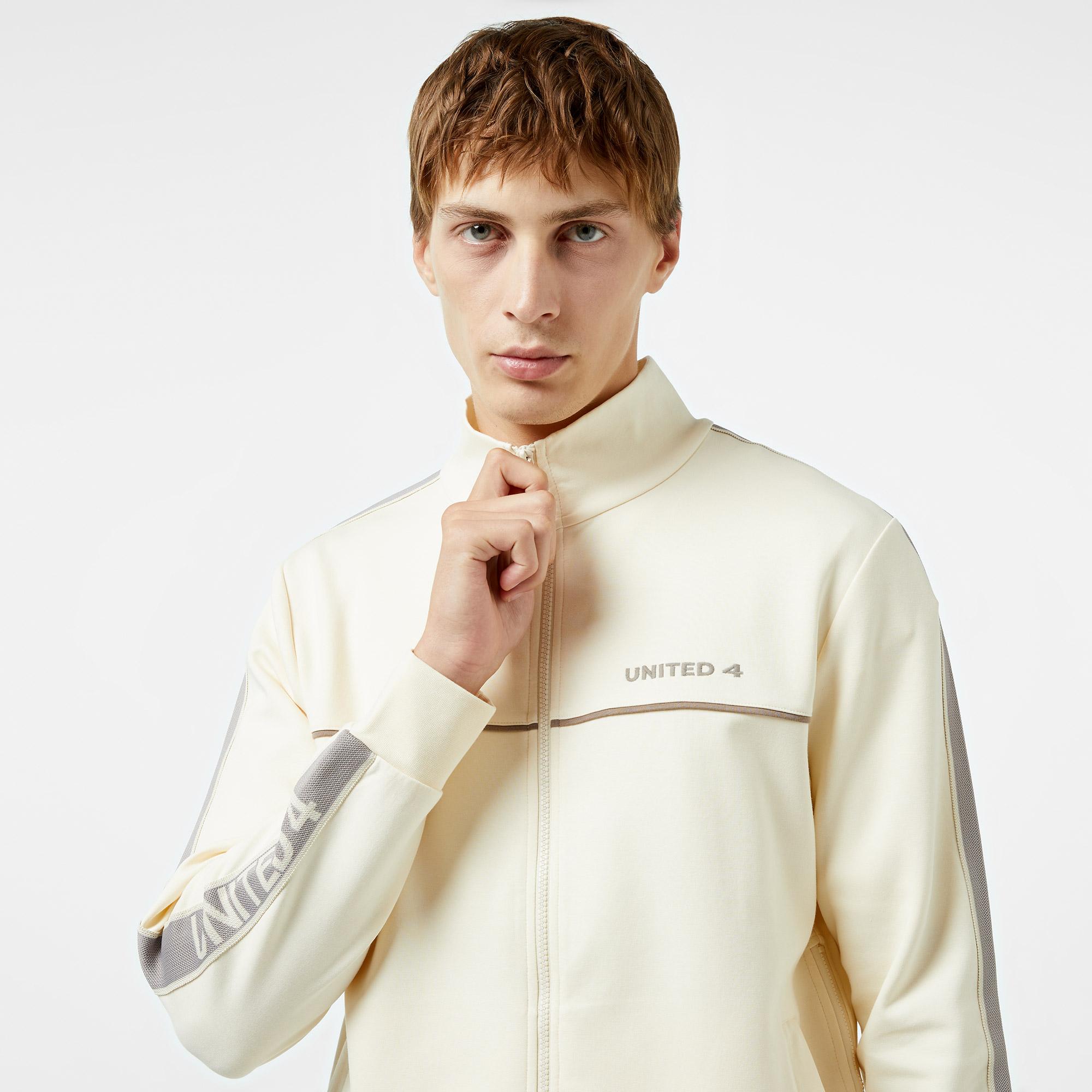UNITED4 Erkek Krem Eşofman Üstü