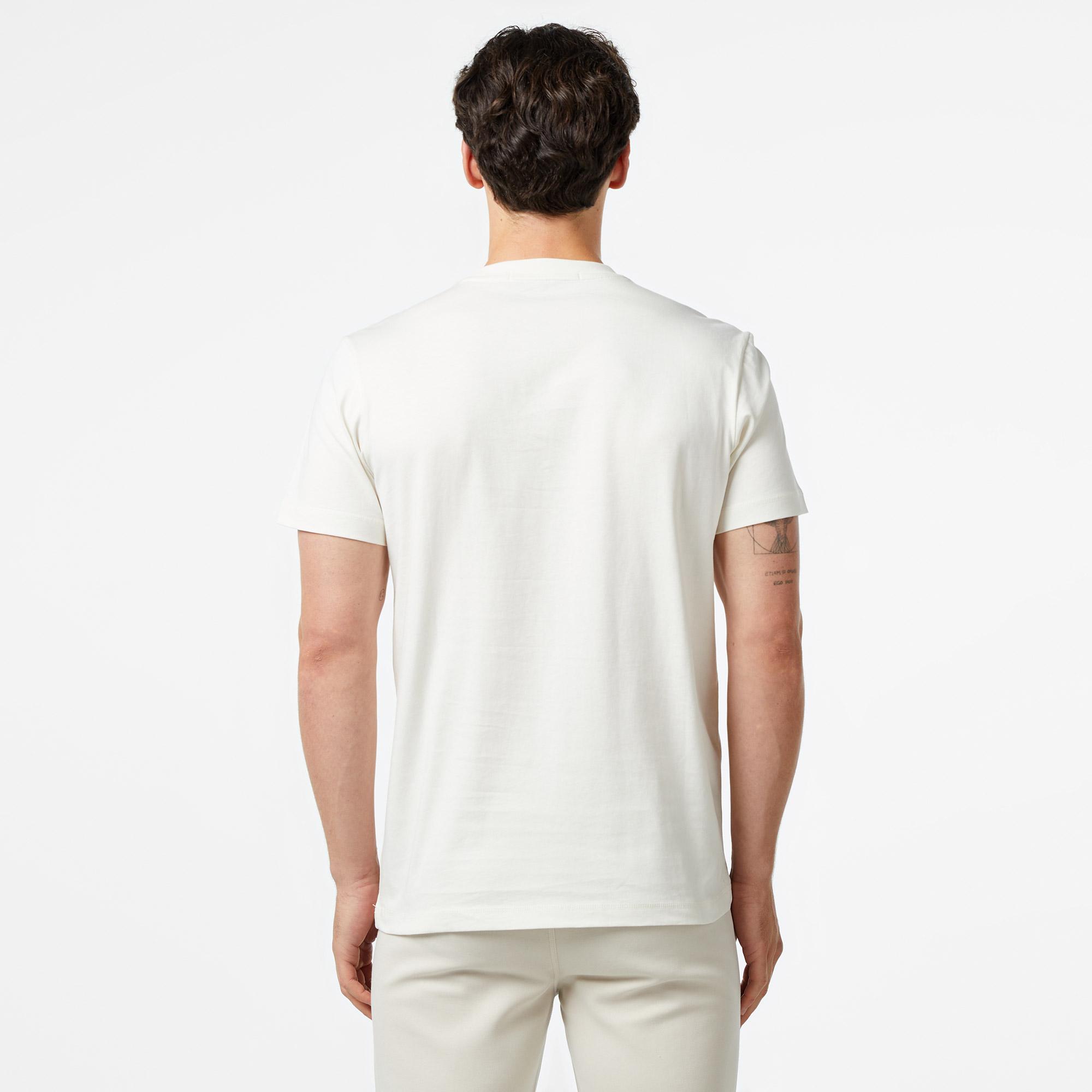 Calvin Klein Jeans Monologo Erkek Beyaz T-Shirt