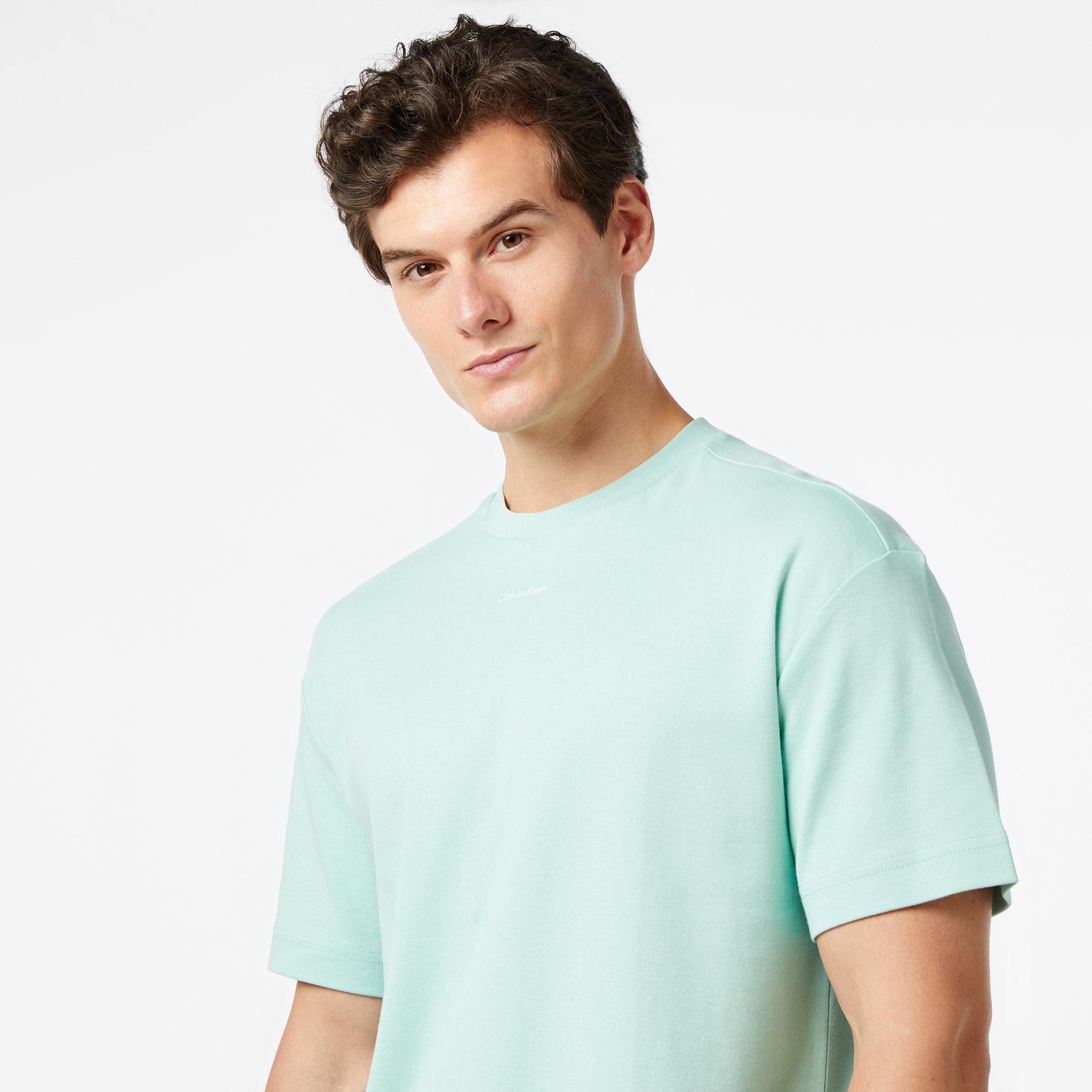 Calvin Klein Nano Logo Interlock Erkek Yeşil T-Shirt