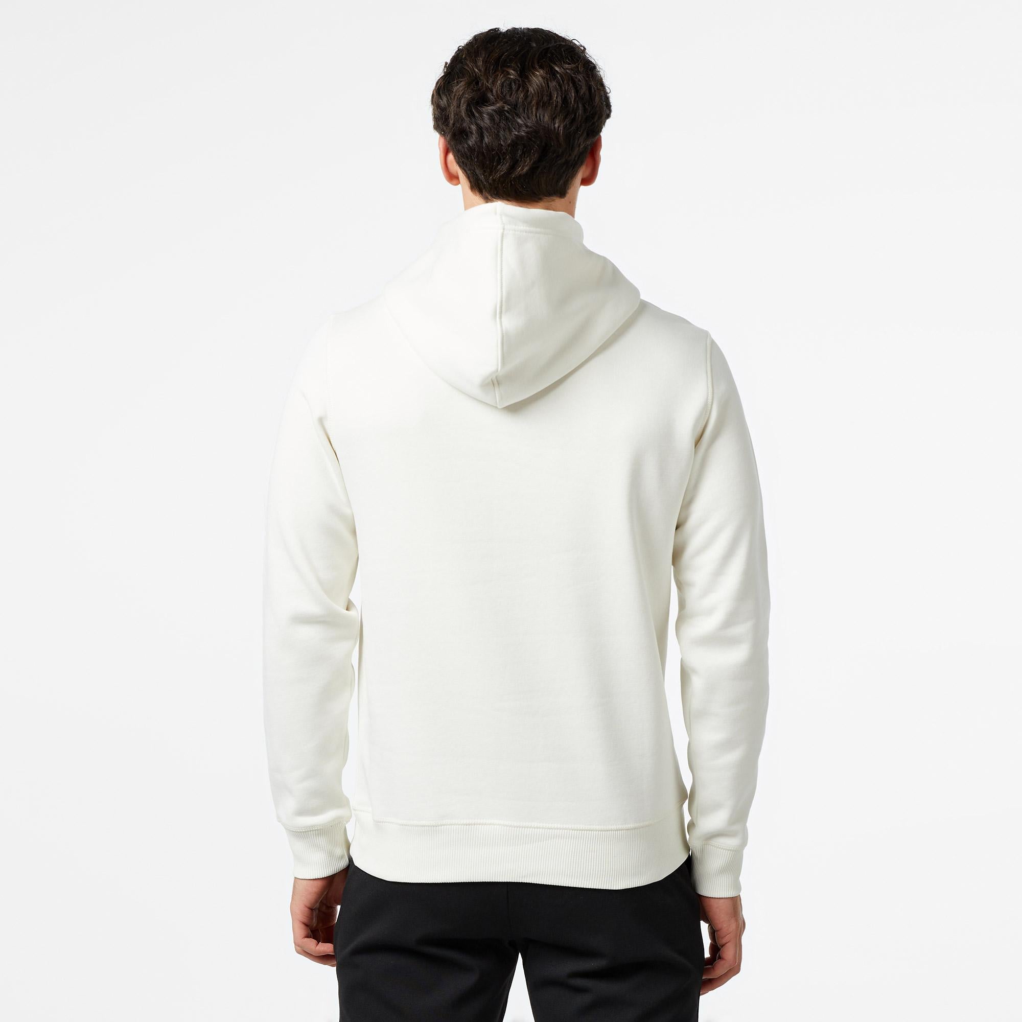 Calvin Klein Jeans Monologo Erkek Beyaz Hoodie