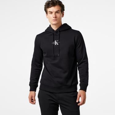  Calvin Klein Jeans Monologo Erkek Siyah Hoodie