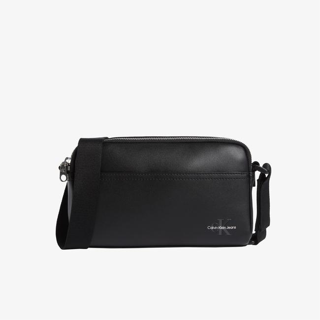  Calvin Klein Jeans Monogram Erkek Siyah Çapraz Çanta