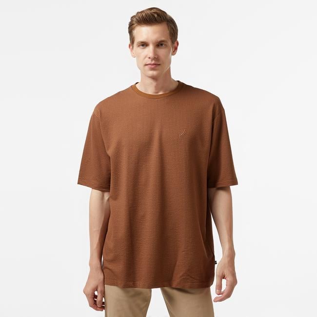  Nautica Erkek Bej Oversize T-Shirt