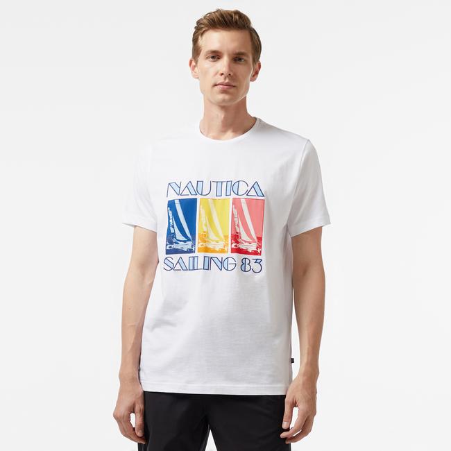  Nautica Erkek Beyaz T-Shirt