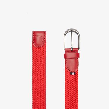  Nautica Erkek Kırmızı Örgü Kemer