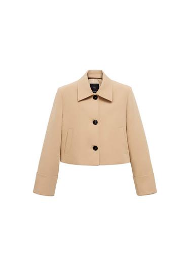  Mango Kadın Düğmeli Kalıplı Ceket Kahverengi