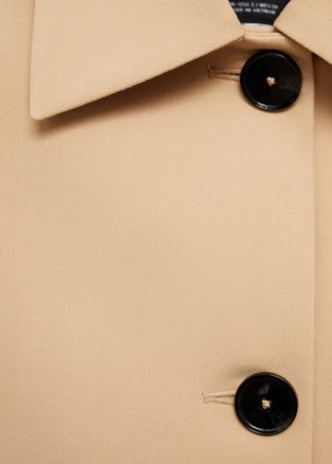  Mango Kadın Düğmeli Kalıplı Ceket Kahverengi