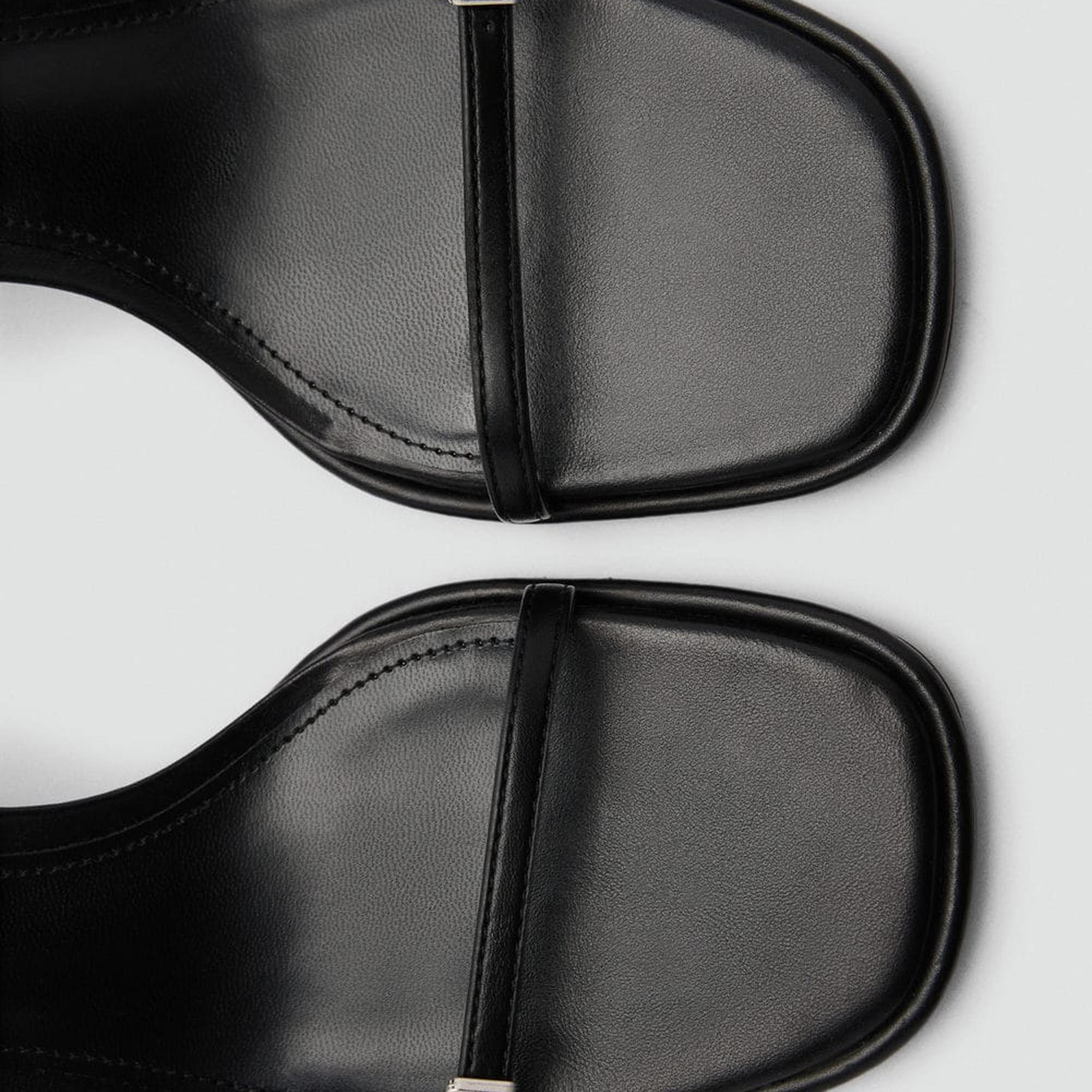 Mango Kadın Tokalı Yüksek Topuklu Sandalet Siyah