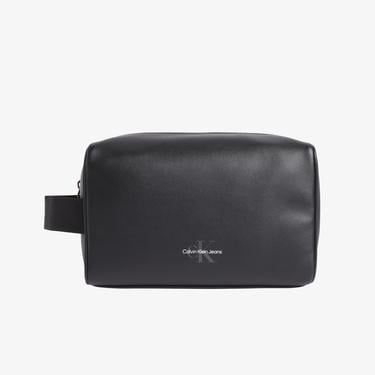  Calvin Klein Jeans Monogram Erkek Siyah Tıraş Çantası