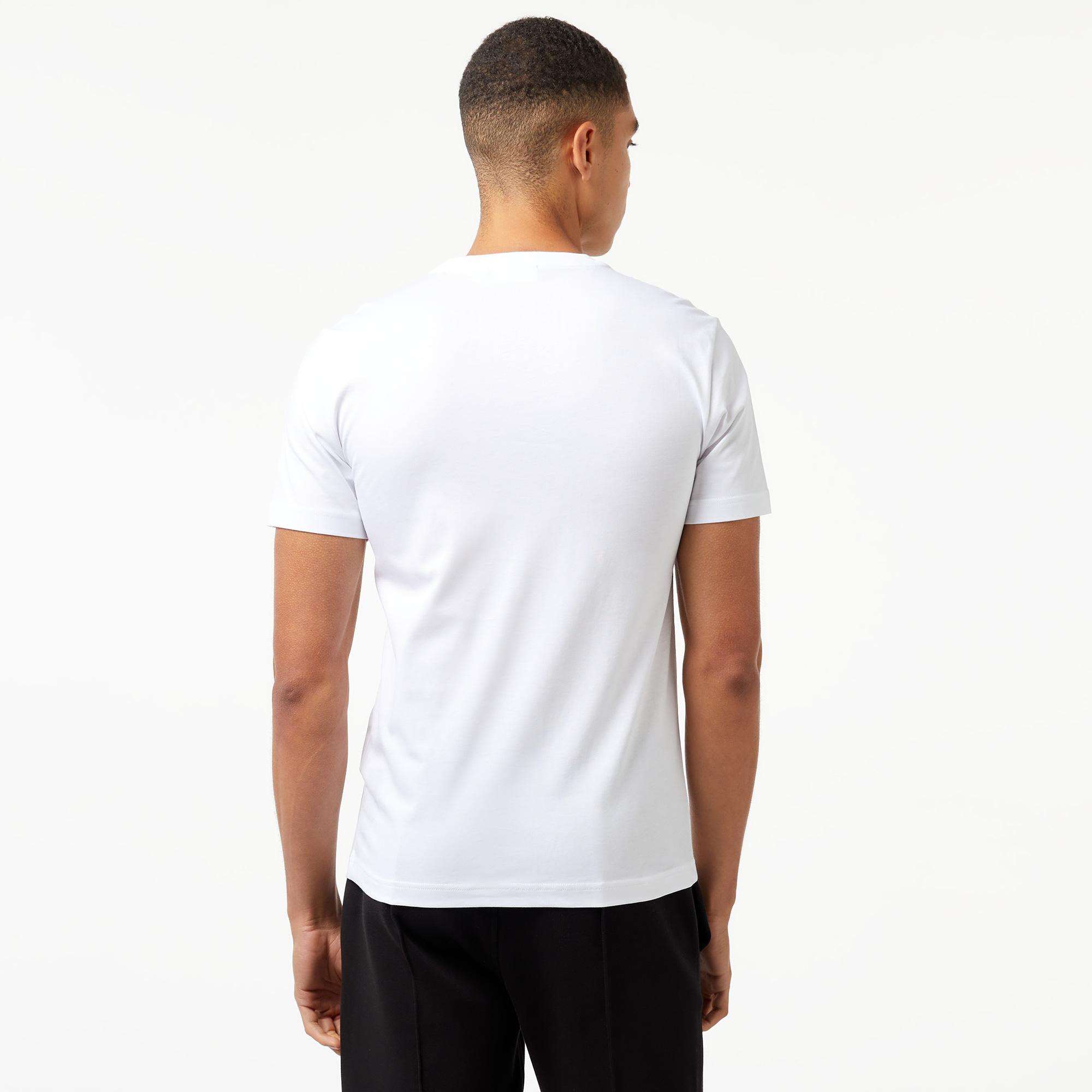 Calvin Klein Elevated Logo Embroıdery Erkek Beyaz T-Shirt