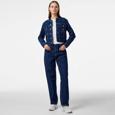  Calvin Klein Jeans Cropped 90's Kadın Mavi Ceket