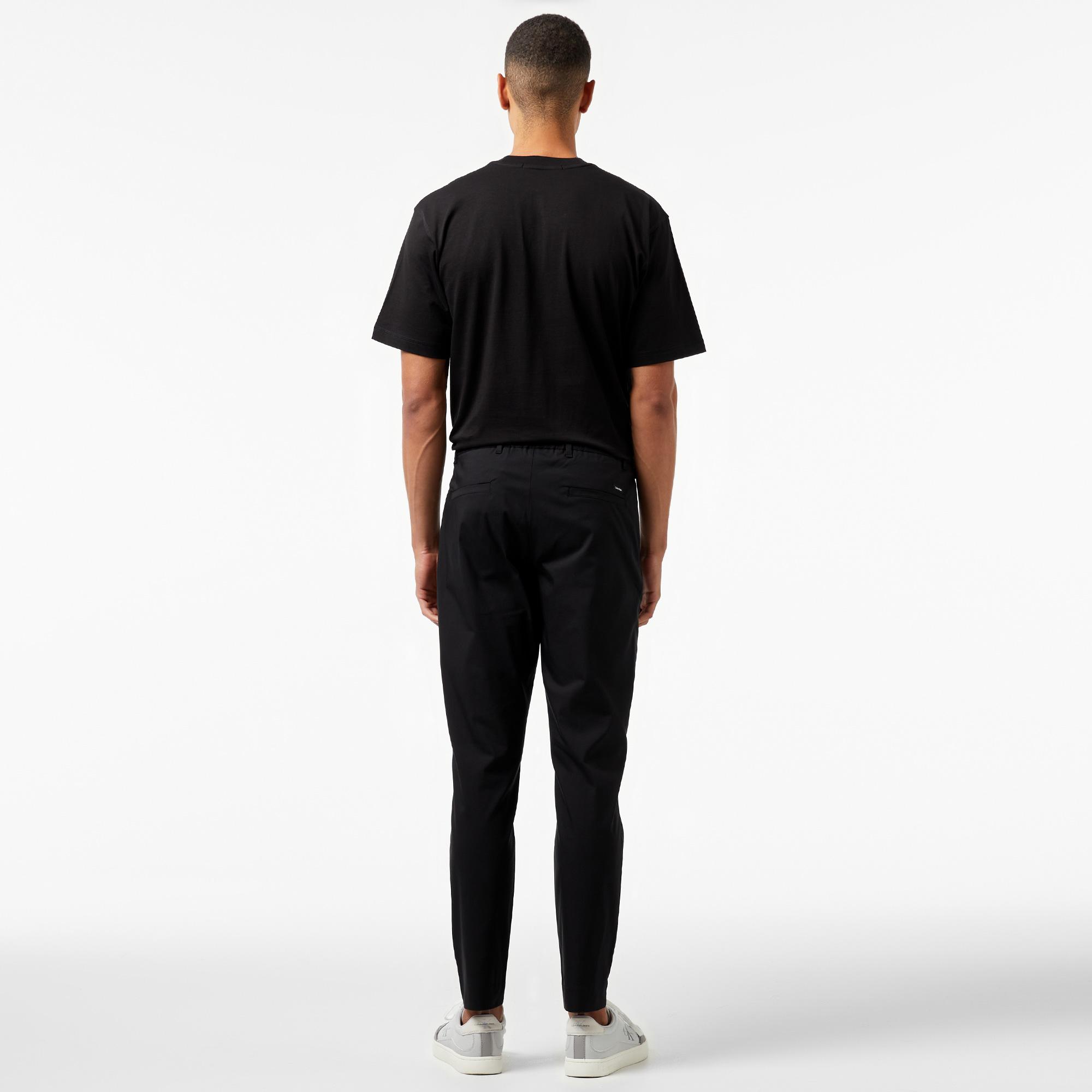 Calvin Klein Tech Cotton Stretch Tapered Erkek Siyah Jogger Pantolon