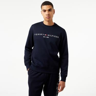  Tommy Hilfiger Tommy Logo Erkek Lacivert Sweatshirt