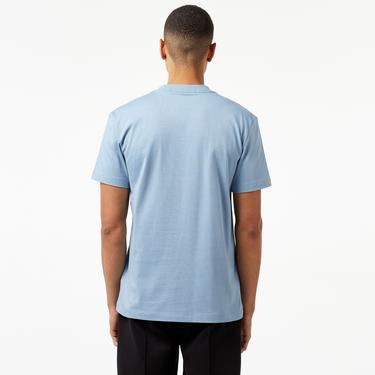  Calvin Klein Jeans Monologo Applique Erkek Mavi T-Shirt