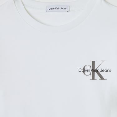  Calvin Klein Jeans Chest Monogram Çocuk Beyaz T-Shirt