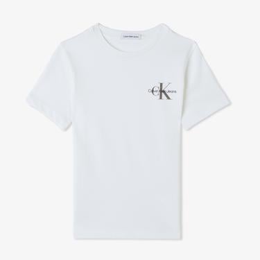  Calvin Klein Jeans Chest Monogram Çocuk Beyaz T-Shirt