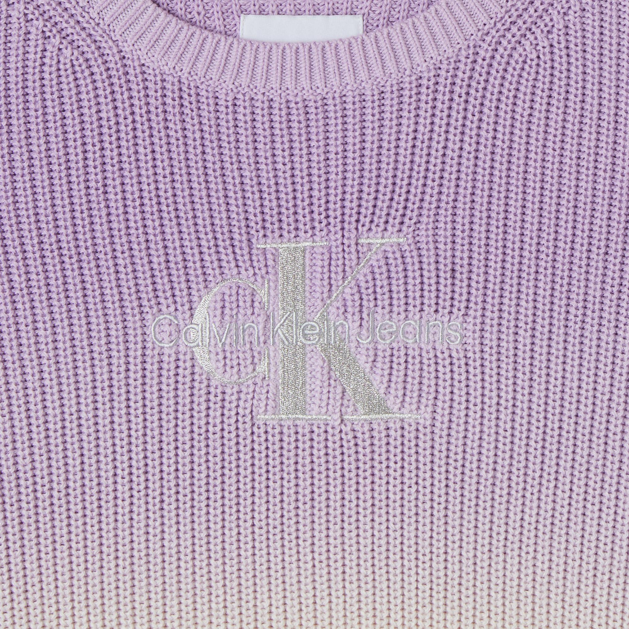 Calvin Klein Jeans Monogram Gradıent Çocuk Mor Kazak