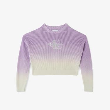  Calvin Klein Jeans Monogram Gradıent Çocuk Mor Kazak