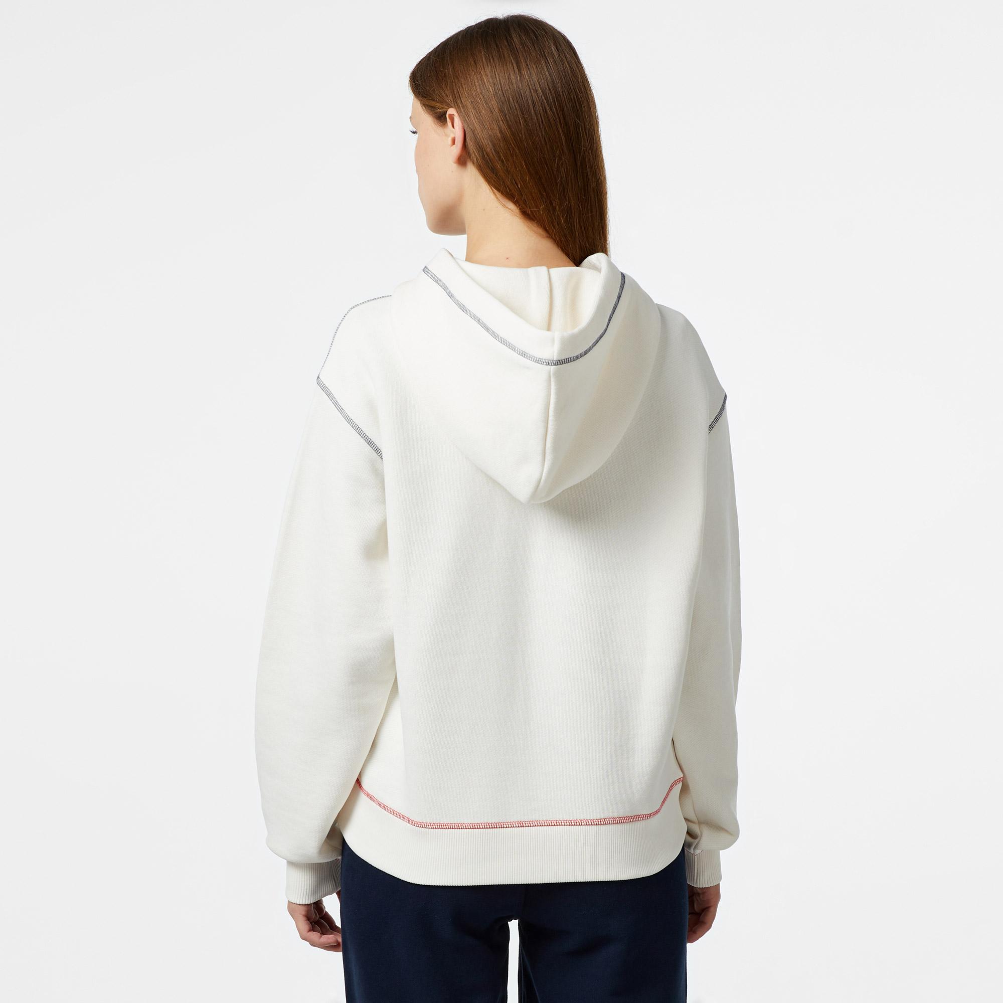 Tommy Hilfiger Fullzip Kadın Beyaz Hoodie