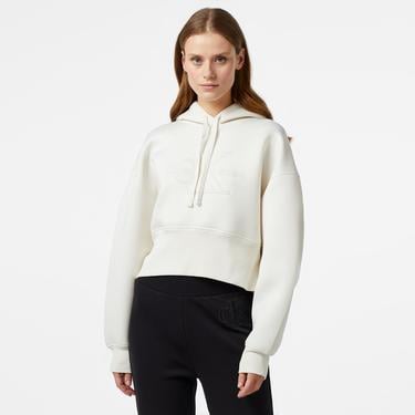  Calvin Klein Jeans Scuba Premium Monologo Kadın Beyaz Hoodie