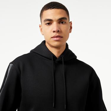  Calvin Klein Jeans Logo Tape Erkek Siyah Hoodie