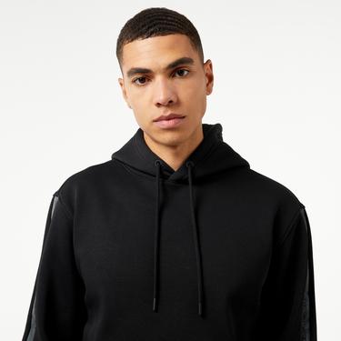  Calvin Klein Jeans Logo Tape Erkek Siyah Hoodie