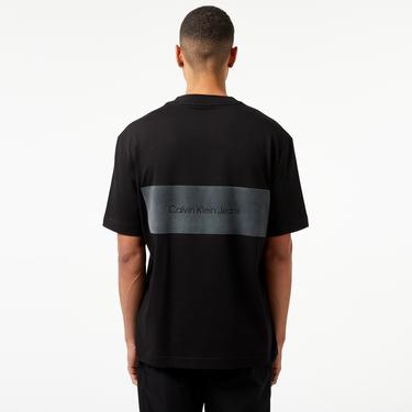  Calvin Klein Jeans Colorblock Erkek Siyah T-Shirt