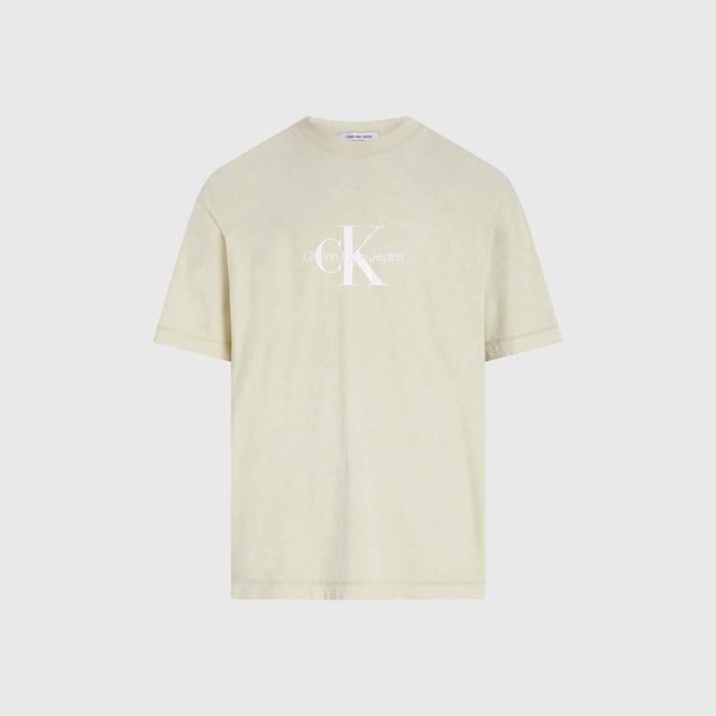  Calvin Klein Jeans Monologo Erkek Bej T-Shirt