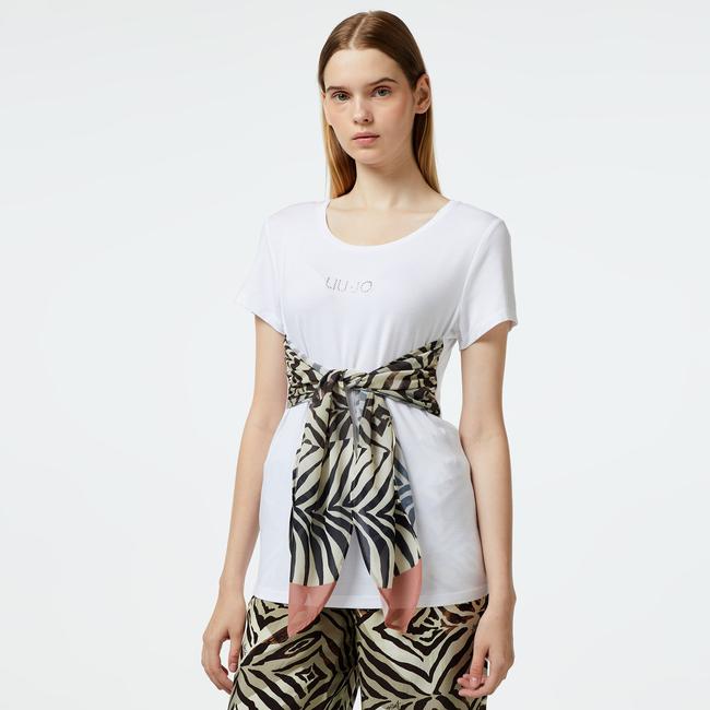  Liu Jo Kadın Beyaz T-Shirt