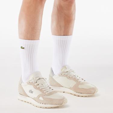 Lacoste Partner 70s Erkek Bej Sneaker
