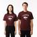 Unisex Regular Fit Bisiklet Yaka Bordo T-Shirt