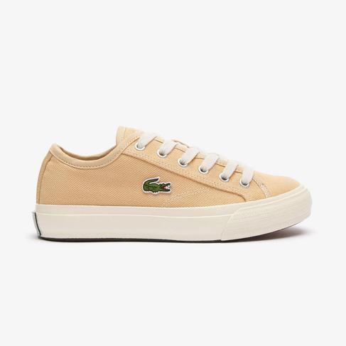  Lacoste Backcourt Kadın Bej Sneaker