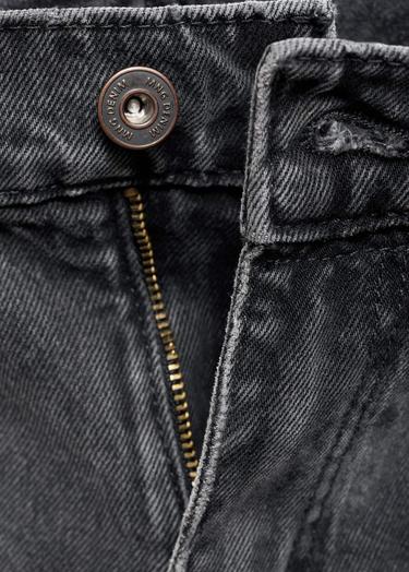  Mango Erkek Koyu Gri Düz Kesim Jean Gri