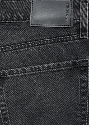  Mango Erkek Koyu Gri Düz Kesim Jean Gri