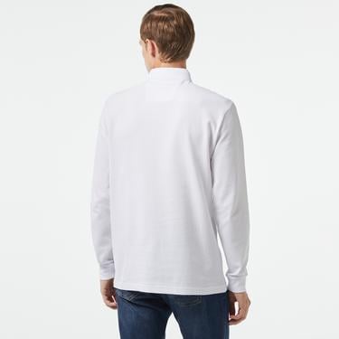  Nautica Erkek Beyaz Slim Fit Uzun Kollu Polo
