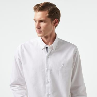  Nautica Erkek Beyaz Classic Fit Gömlek
