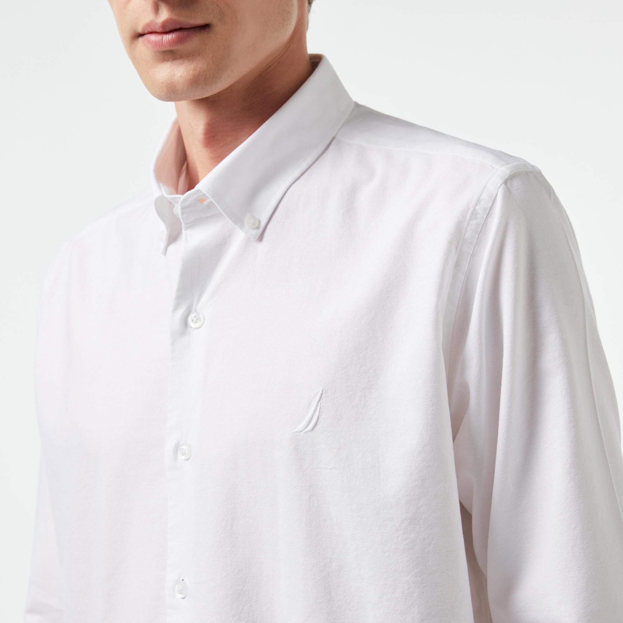 Nautica Erkek Beyaz Classic Fit Gömlek