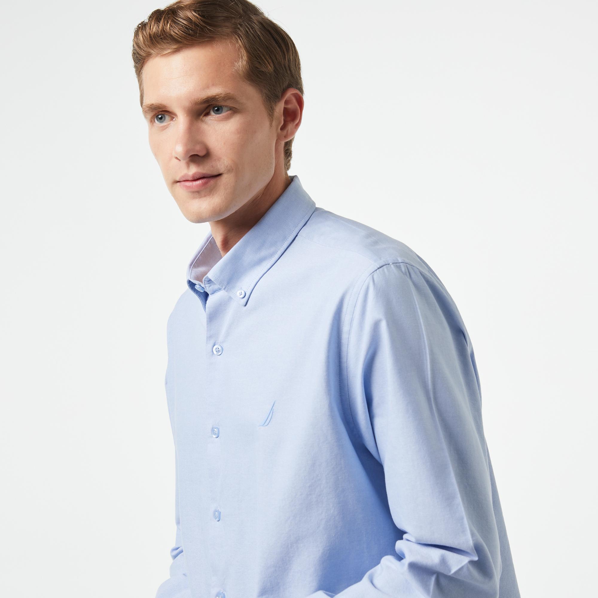 Nautica Erkek Mavi Classic Fit Gömlek