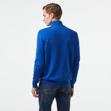  Nautica Erkek Mavi Standart Fit Dik Yakalı Triko