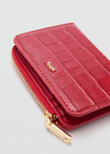  Mango Kadın Timsah Derisi Görünümlü Cüzdan Kirmizi