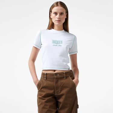  Dickies Philipsburg Slim Kısa Kollu Kadın Beyaz T-Shirt