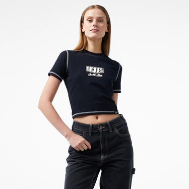  Dickies Philipsburg Slim Kısa Kollu Kadın Siyah T-Shirt
