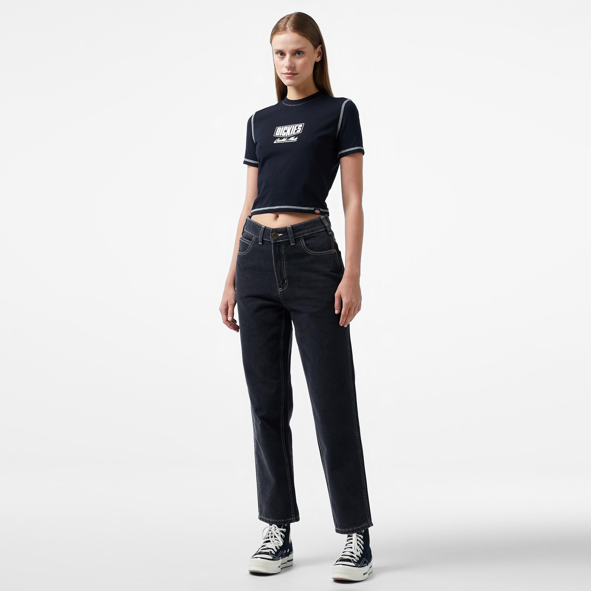 Dickies Philipsburg Slim Kısa Kollu Kadın Siyah T-Shirt