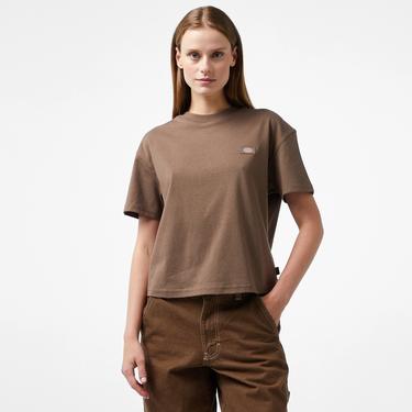  Dickies Oakport Boxy Kadın Kahverengi T-Shirt