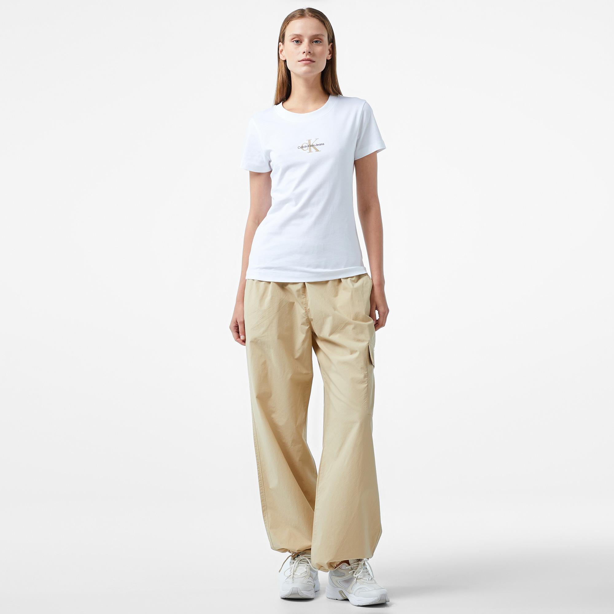 Calvin Klein Jeans Cotton Utilitys Kadın Haki Chino Pantolon