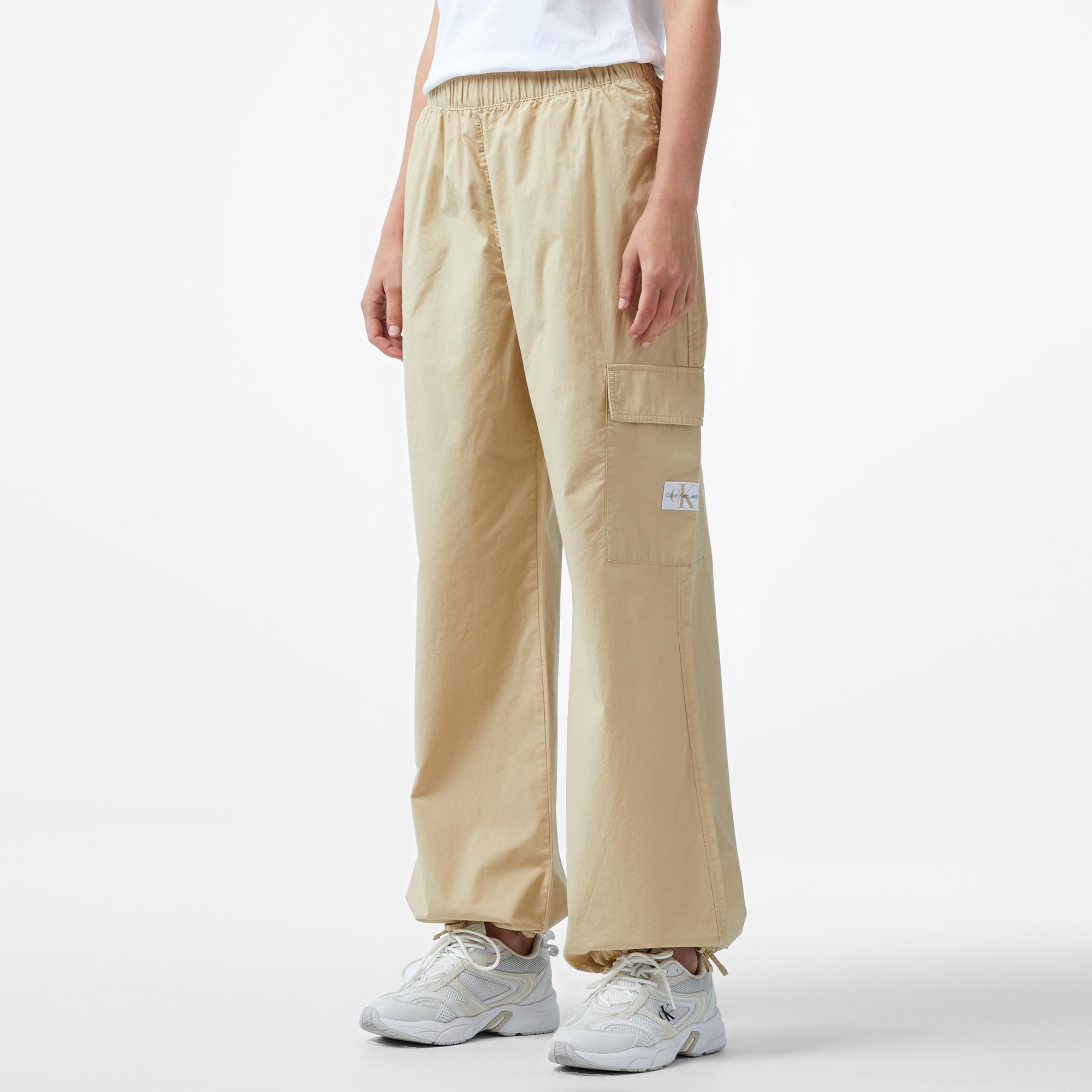 Calvin Klein Jeans Cotton Utilitys Kadın Haki Chino Pantolon